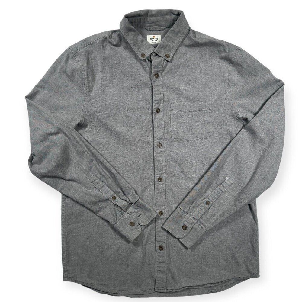 Marine Layer Cotton‎ Button Down Shirt Men's Medium